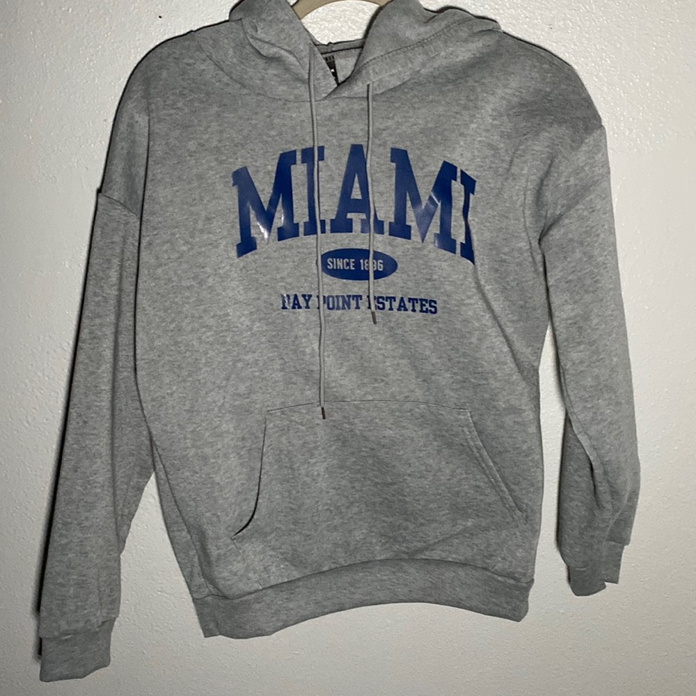 Miami hoodie grey